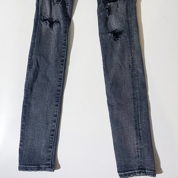 Women's Agolde Black Jeans Distressed Size 24 - Picture 2 of 11
